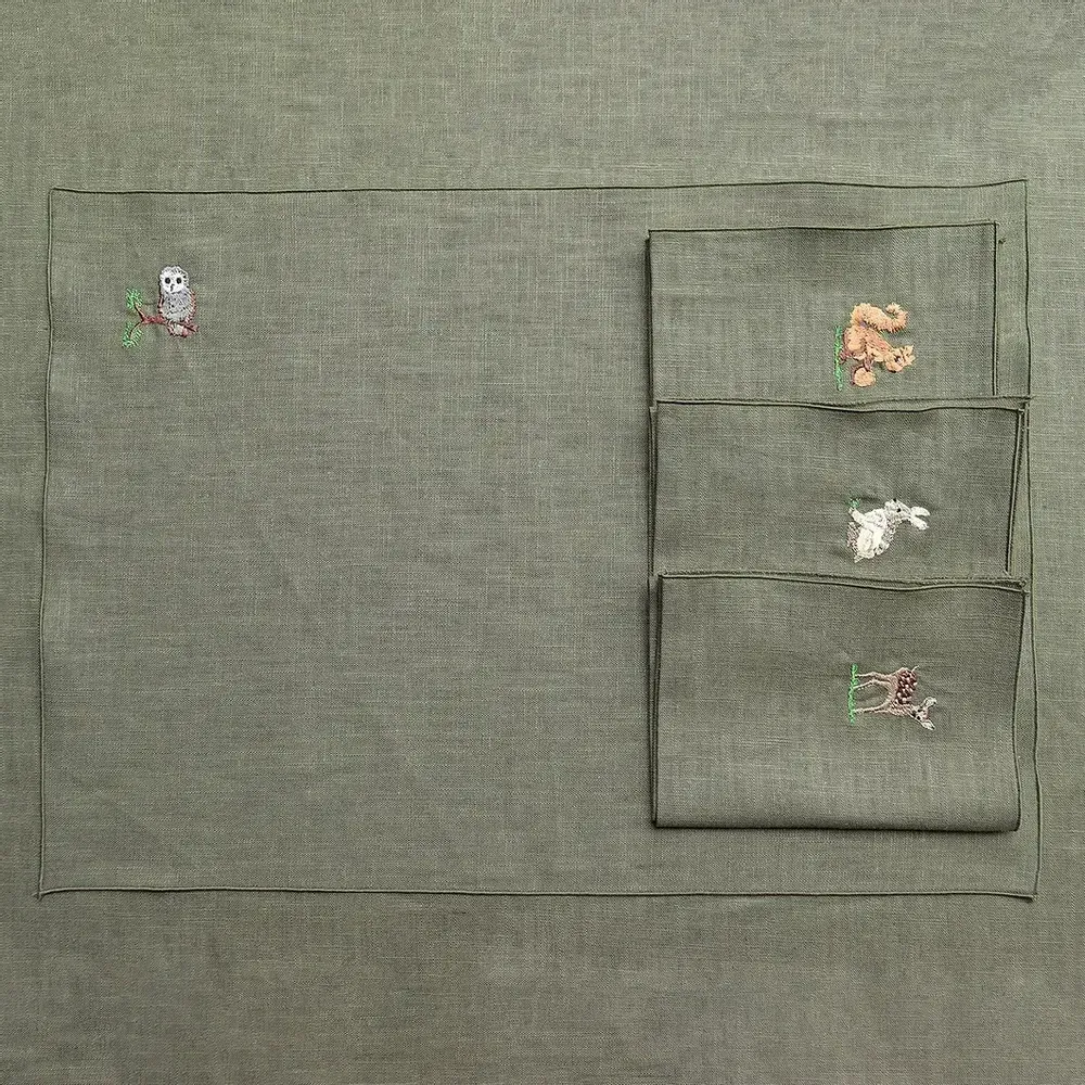 Linge de table textile - Set de table en lin | FORESTA - GIARDINO SEGRETO