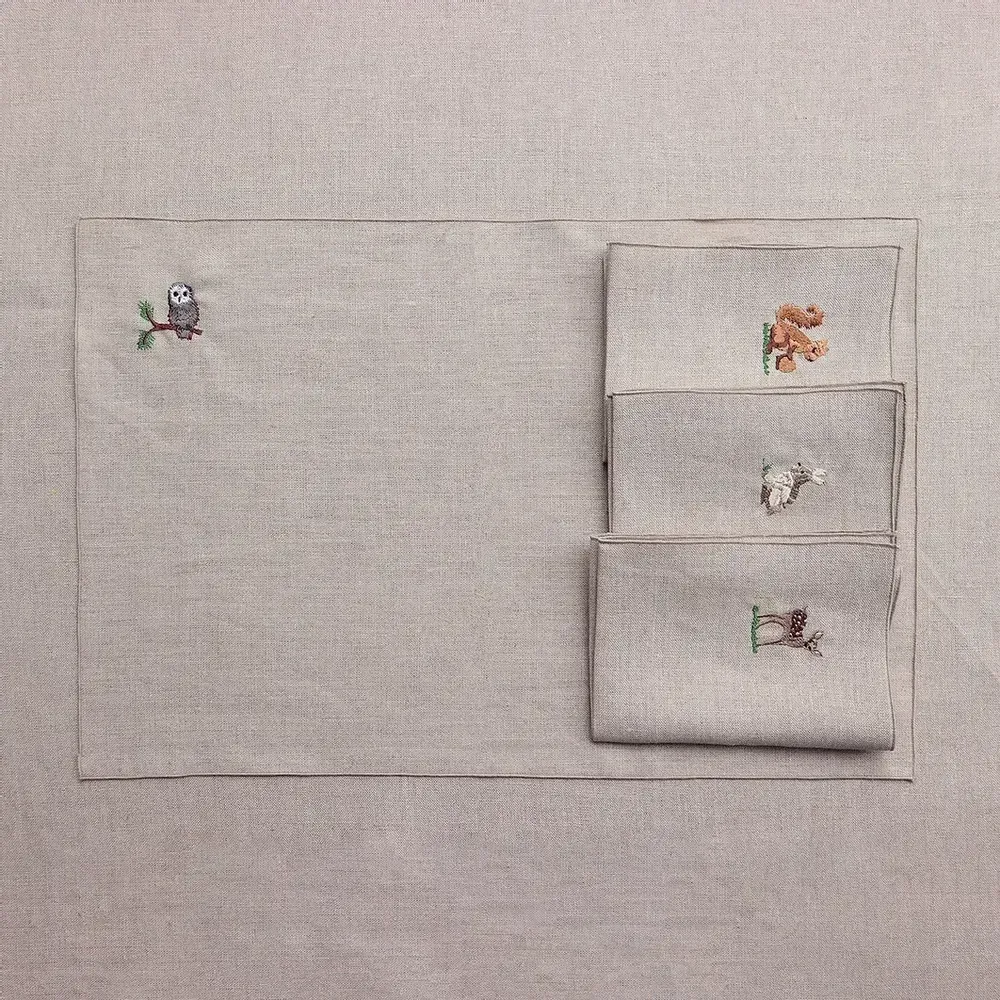 Linge de table textile - Set de table en lin | FORESTA - GIARDINO SEGRETO