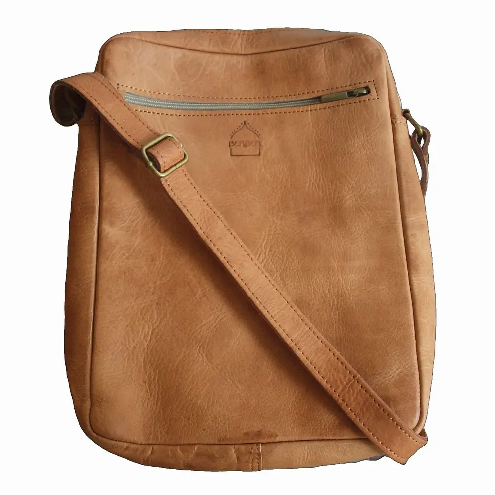 Leather goods - Men's leather shoulder bag - BERBER LEATHER