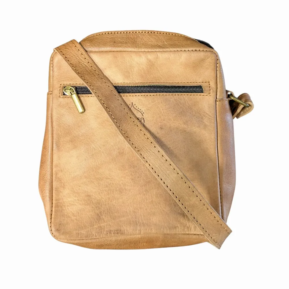 Leather goods - Men's leather shoulder bag - BERBER LEATHER