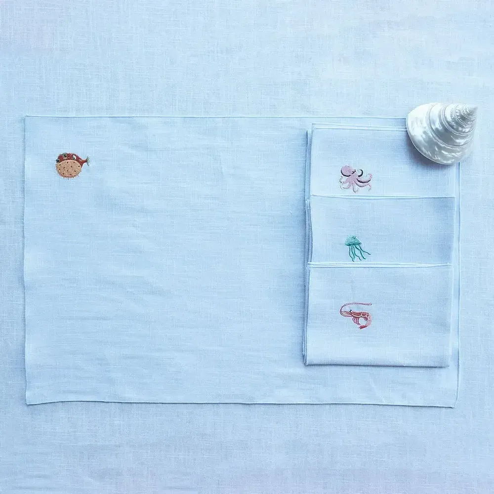 Linge de table textile - Napperon en lin | MARINA - GIARDINO SEGRETO