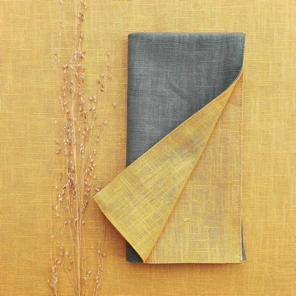 Linge de table textile - Serviette en lin | BICOLORE - GIARDINO SEGRETO