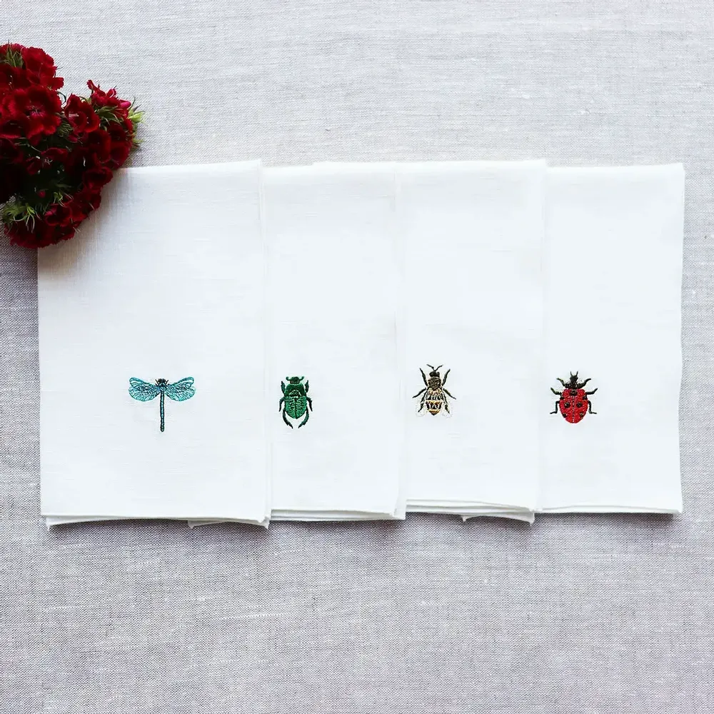 Linge de table textile - Serviette en lin | INSETTI - GIARDINO SEGRETO