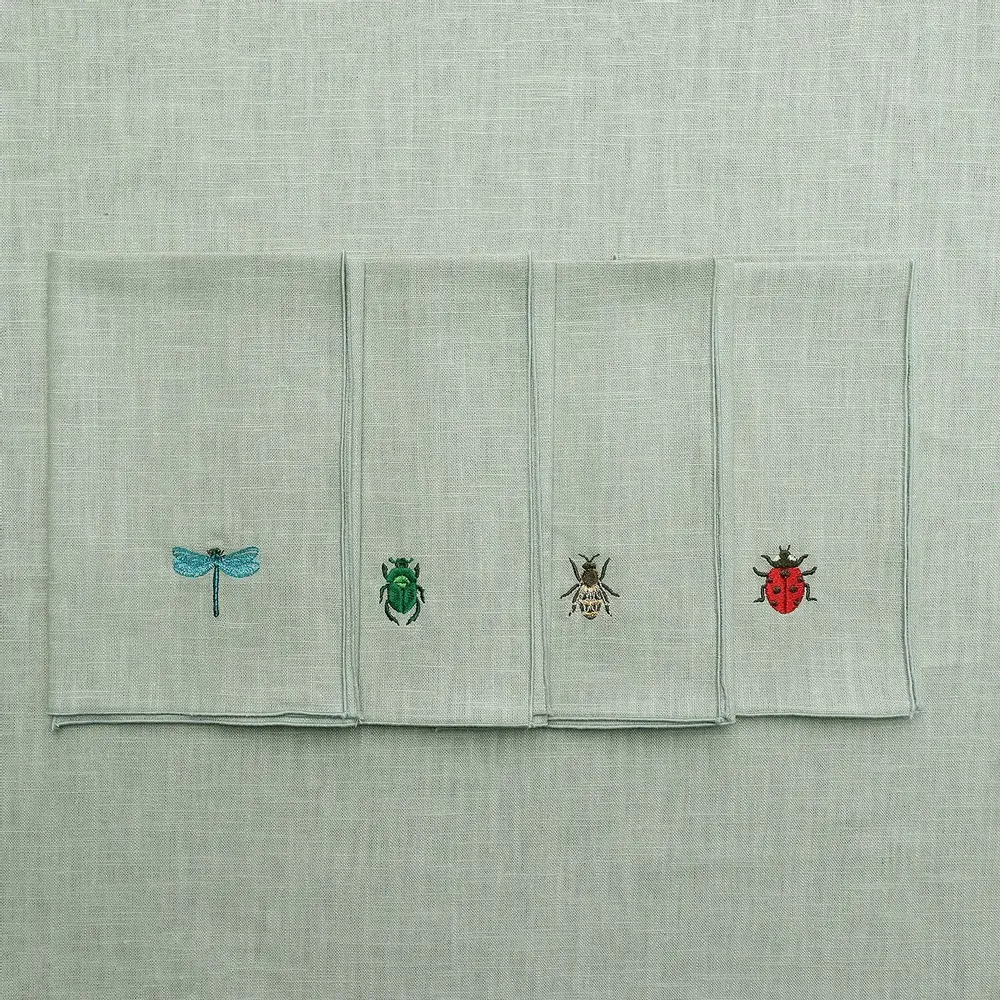 Linge de table textile - Serviette en lin | INSETTI - GIARDINO SEGRETO