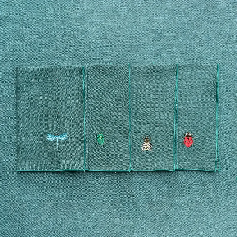 Linge de table textile - Serviette en lin | INSETTI - GIARDINO SEGRETO