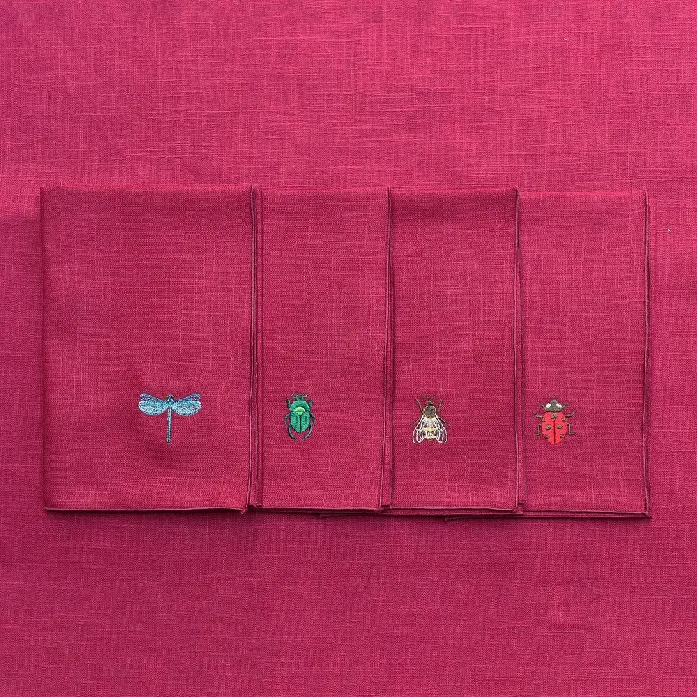 Linge de table textile - Serviette en lin | INSETTI - GIARDINO SEGRETO