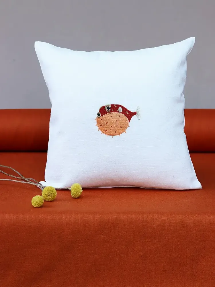 Couettes et oreillers  - Housse d'oreiller en lin | MARINA - GIARDINO SEGRETO