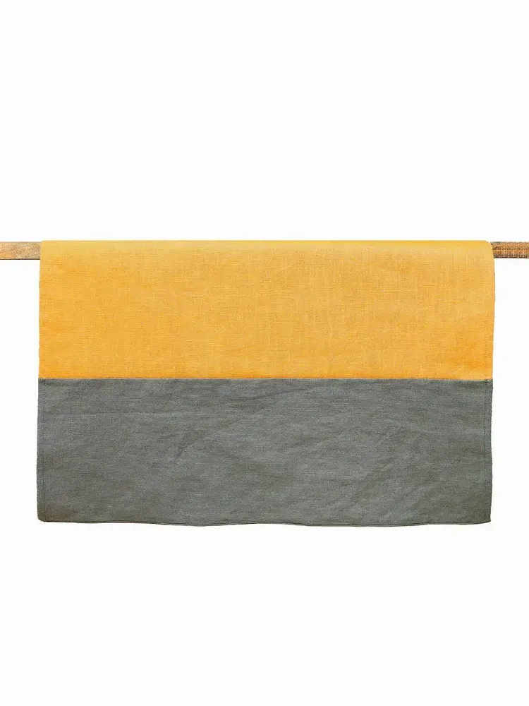 Linge de table textile - Coureur de table en lin | BICOLORE - GIARDINO SEGRETO