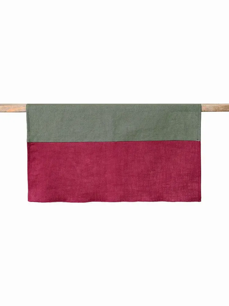 Linge de table textile - Coureur de table en lin | BICOLORE - GIARDINO SEGRETO