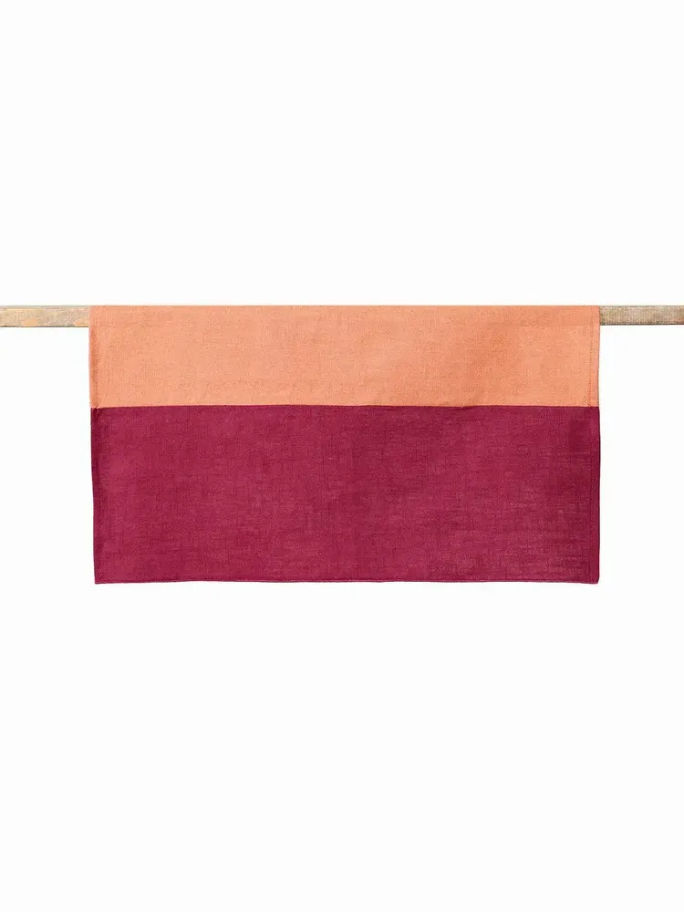 Linge de table textile - Coureur de table en lin | BICOLORE - GIARDINO SEGRETO