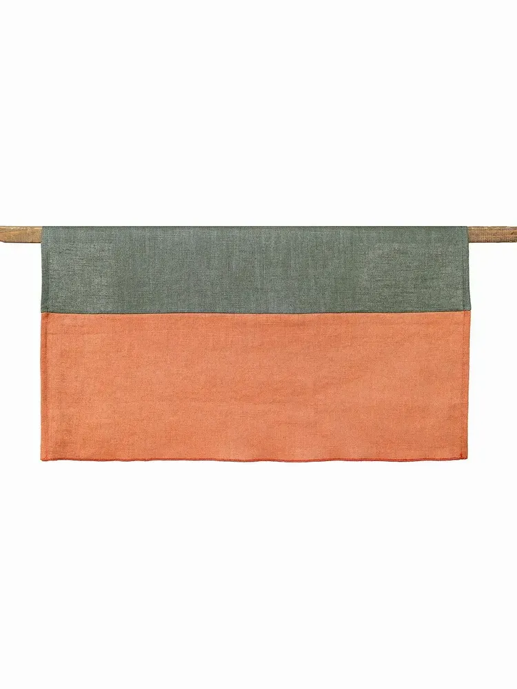 Linge de table textile - Coureur de table en lin | BICOLORE - GIARDINO SEGRETO