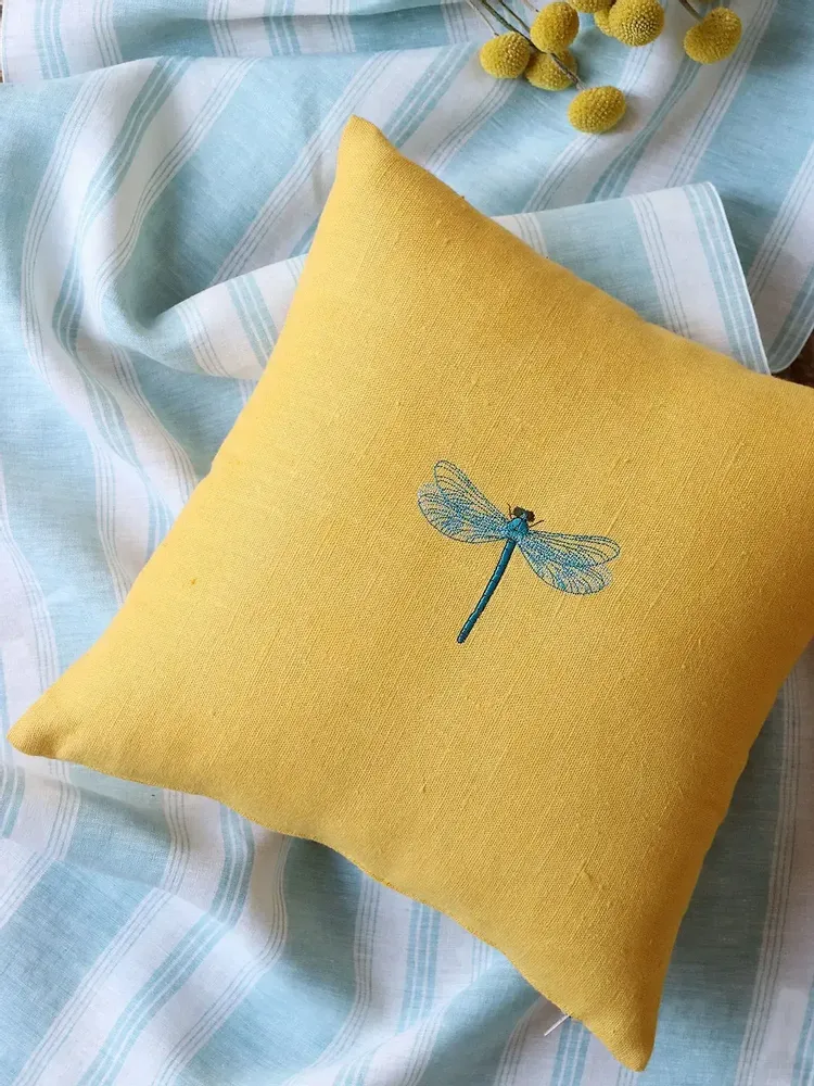 Couettes et oreillers  - Housse d’oreiller en lin | INSETTI - GIARDINO SEGRETO