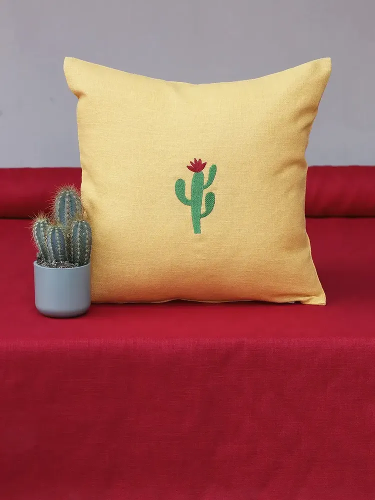 Couettes et oreillers  - Housse d’oreiller en lin | CACTUS - GIARDINO SEGRETO