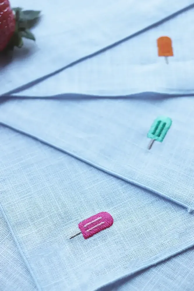 Linge de table textile - Serviette de cocktail en lin| GHIACCIOLI - GIARDINO SEGRETO