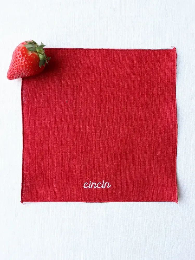 Linge de table textile - Serviette de cocktail en lin | ESPRESSIONI - GIARDINO SEGRETO