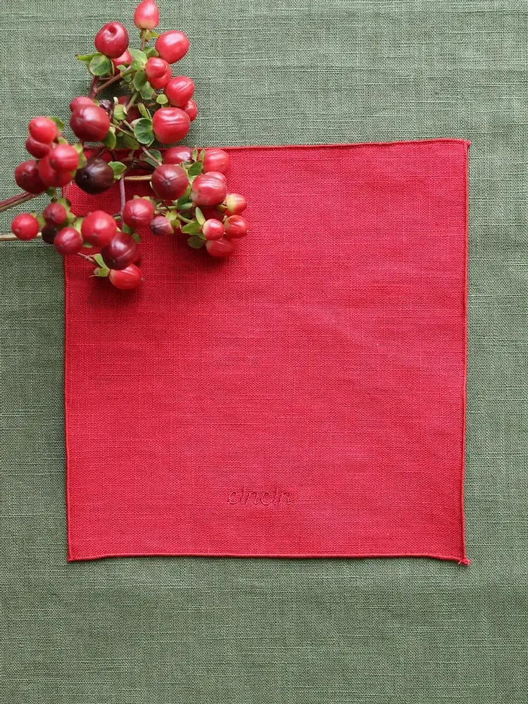 Linge de table textile - Serviette de cocktail en lin | ESPRESSIONI - GIARDINO SEGRETO