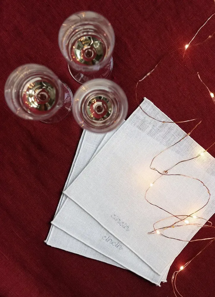 Linge de table textile - Serviette de cocktail en lin | ESPRESSIONI - GIARDINO SEGRETO