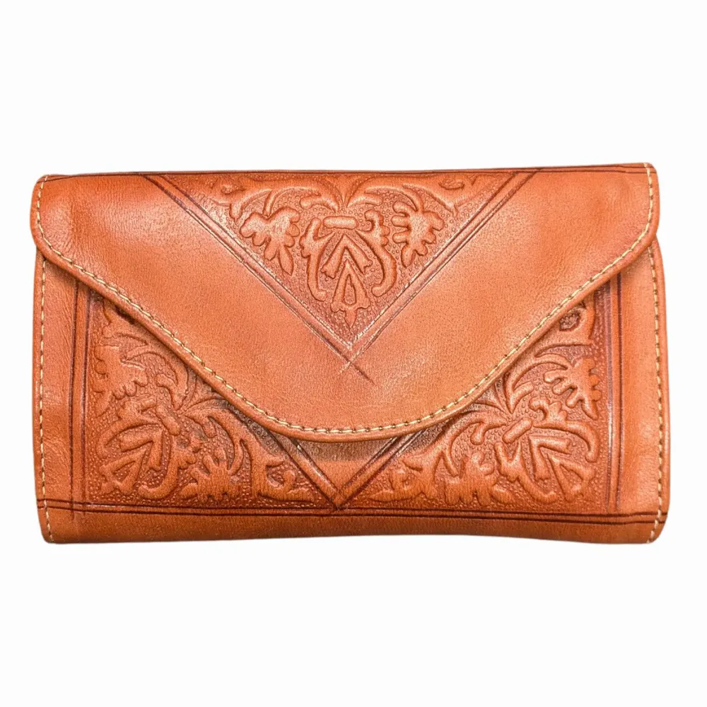 Petite maroquinerie - Petit porte-monnaie en cuir gaufré à trois volets - BERBER LEATHER