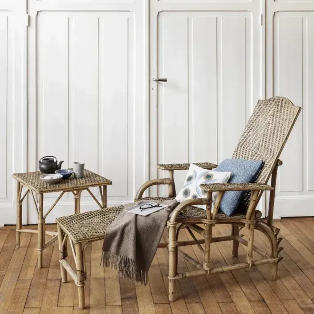 Chaises longues - Chaise longue GRAND-MERE en rotin naturel - KOK MAISON