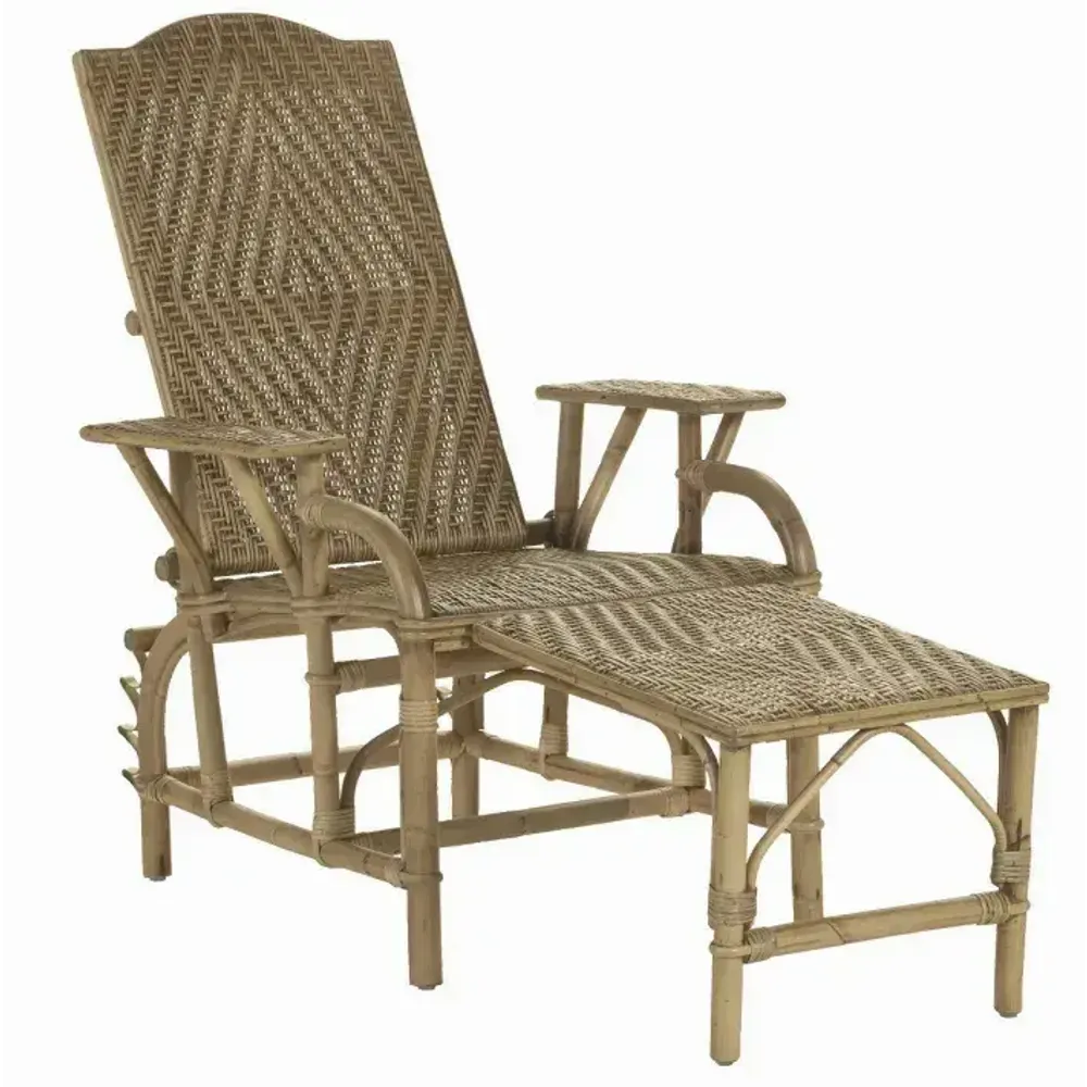 Chaises longues - Chaise longue GRAND-MERE en rotin naturel - KOK MAISON