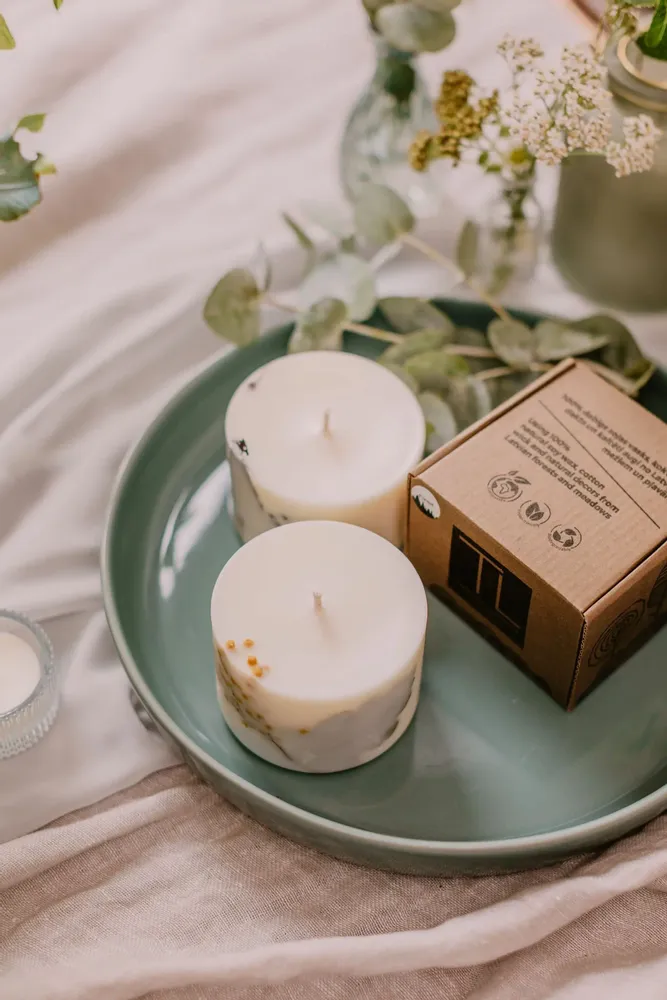 Bougies - Bougie au parfum de forêt - Blanche - TL CANDLES