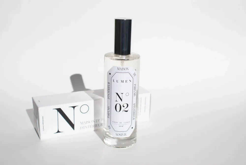 Parfums d'intérieur - Vaporisateur Naturelle 100ml N°02 - Fleur de coton - LUMEN • MAISON DE PARFUMS D'INTÉRIEUR