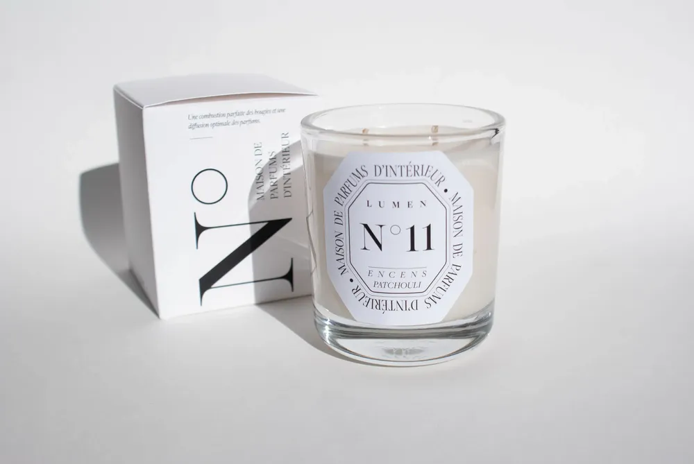 Bougies - Bougie Parfumée Naturelle 180g N°11 - Encens Patchouli - LUMEN • MAISON DE PARFUMS D'INTÉRIEUR