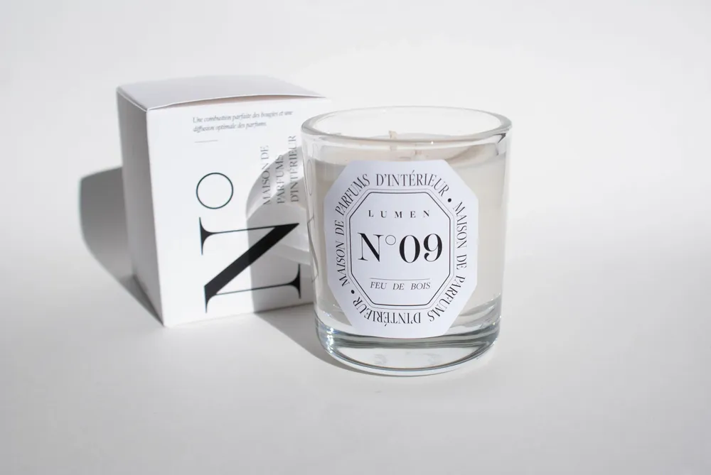 Bougies - Bougie Parfumée Naturelle 180g N°09 - Feu de Bois Intense - LUMEN • MAISON DE PARFUMS D'INTÉRIEUR