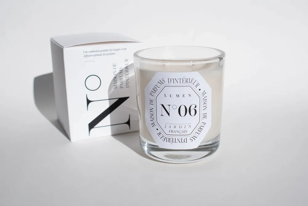 Bougies - Bougie Parfumée Naturelle 180g N°06 - Jardin à la Française - LUMEN • MAISON DE PARFUMS D'INTÉRIEUR