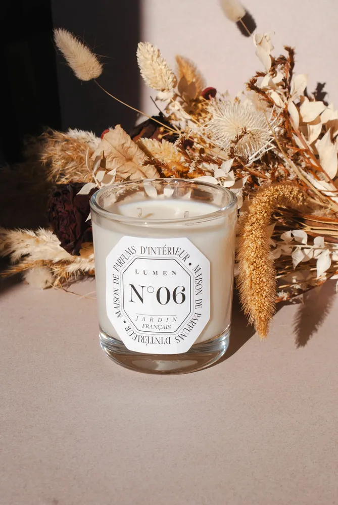 Bougies - Bougie Parfumée Naturelle 180g N°06 - Jardin à la Française - LUMEN • MAISON DE PARFUMS D'INTÉRIEUR