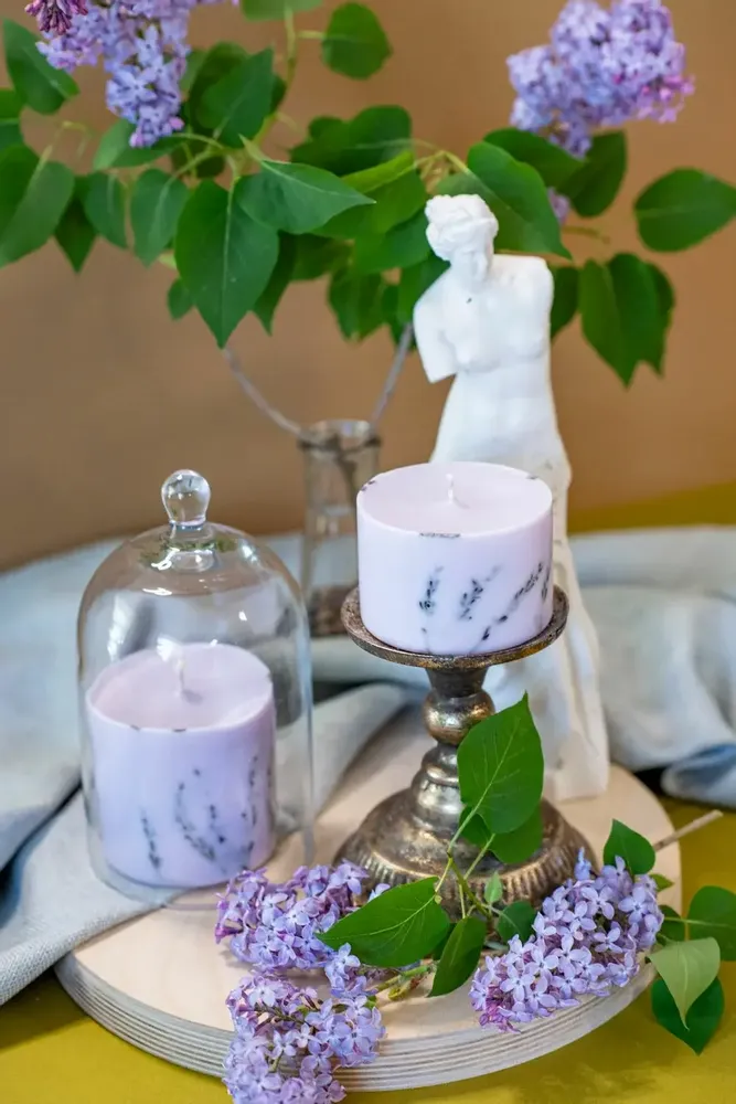 Candles - Candle with Lavender Scent - Purple - TL CANDLES