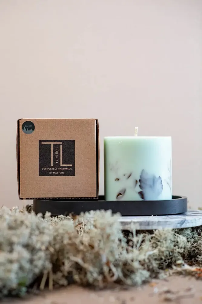 Candles - Candle with Forest Scent - Mint Green - TL CANDLES