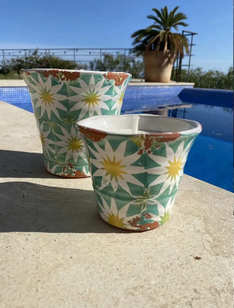 Candles - Ceramic Kasbah candle CITRONELA size M - WAX DESIGN - BARCELONA
