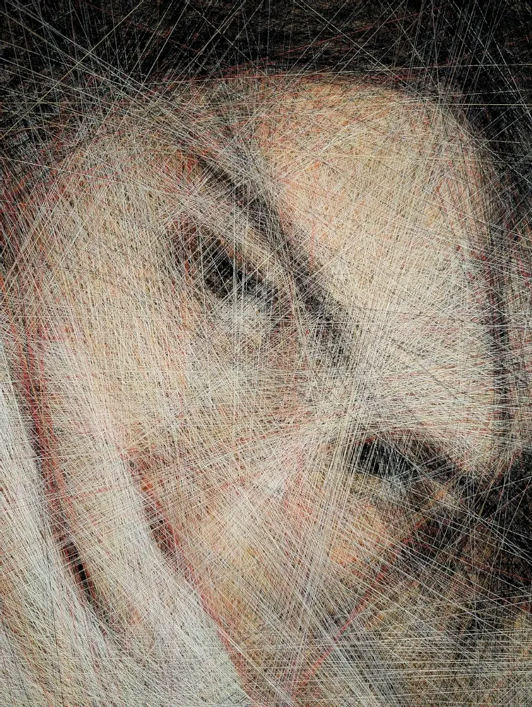 Cadeaux - Art textile / "Un Instant Inexprimé" / Portrait - ART NITKA