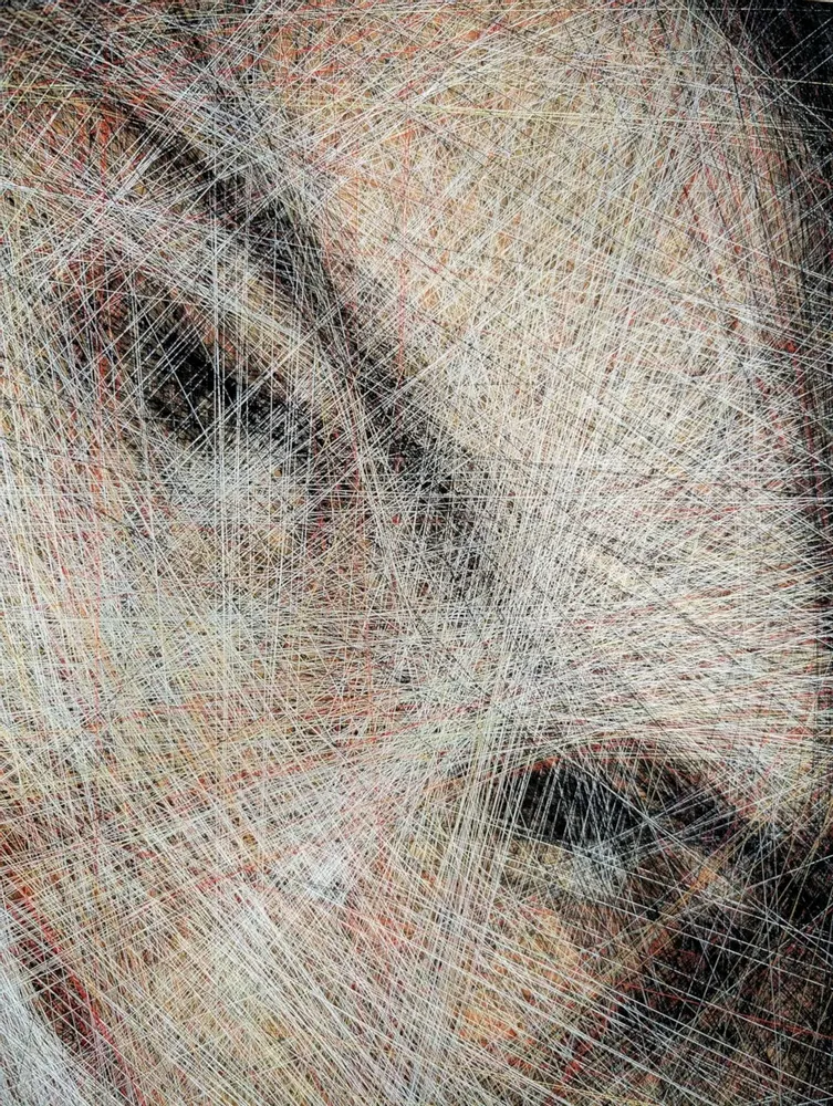 Cadeaux - Art textile / "Un Instant Inexprimé" / Portrait - ART NITKA