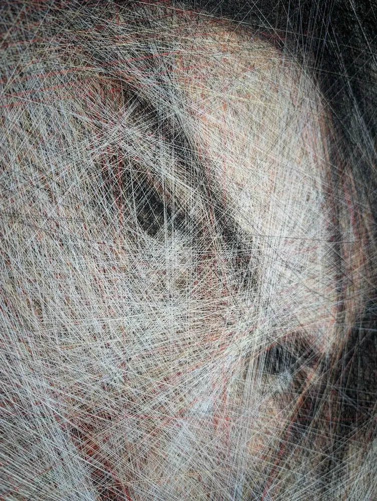 Cadeaux - Art textile / "Un Instant Inexprimé" / Portrait - ART NITKA