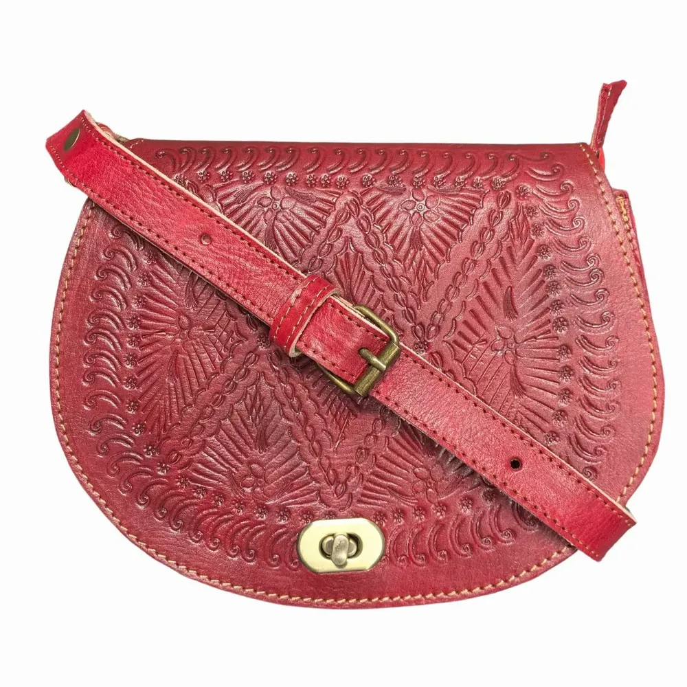 Sacs et cabas - Sacoche en cuir gaufré pour femme - BERBER LEATHER