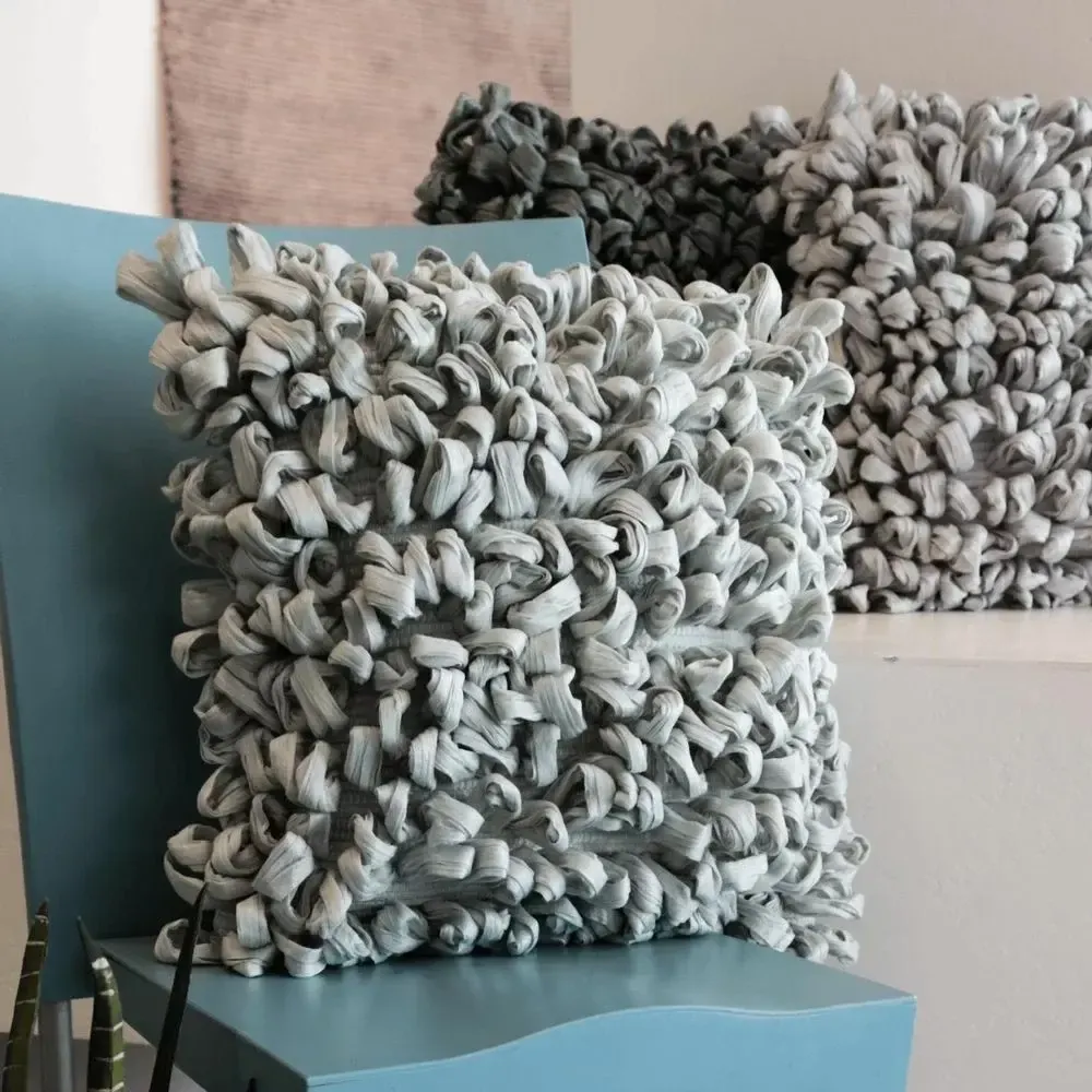 Fabric cushions - Handmade Decorative Cushion. Upcycled Decor from Portugal. White - SOWL