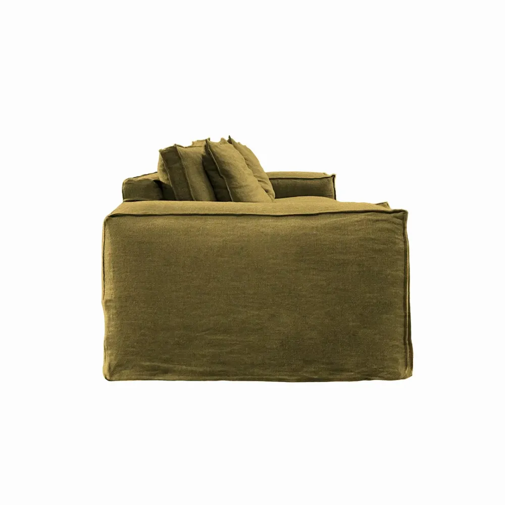 Sofas - Portobello khaki wooded sofa - 4 seats - JOLI JOUR PARIS