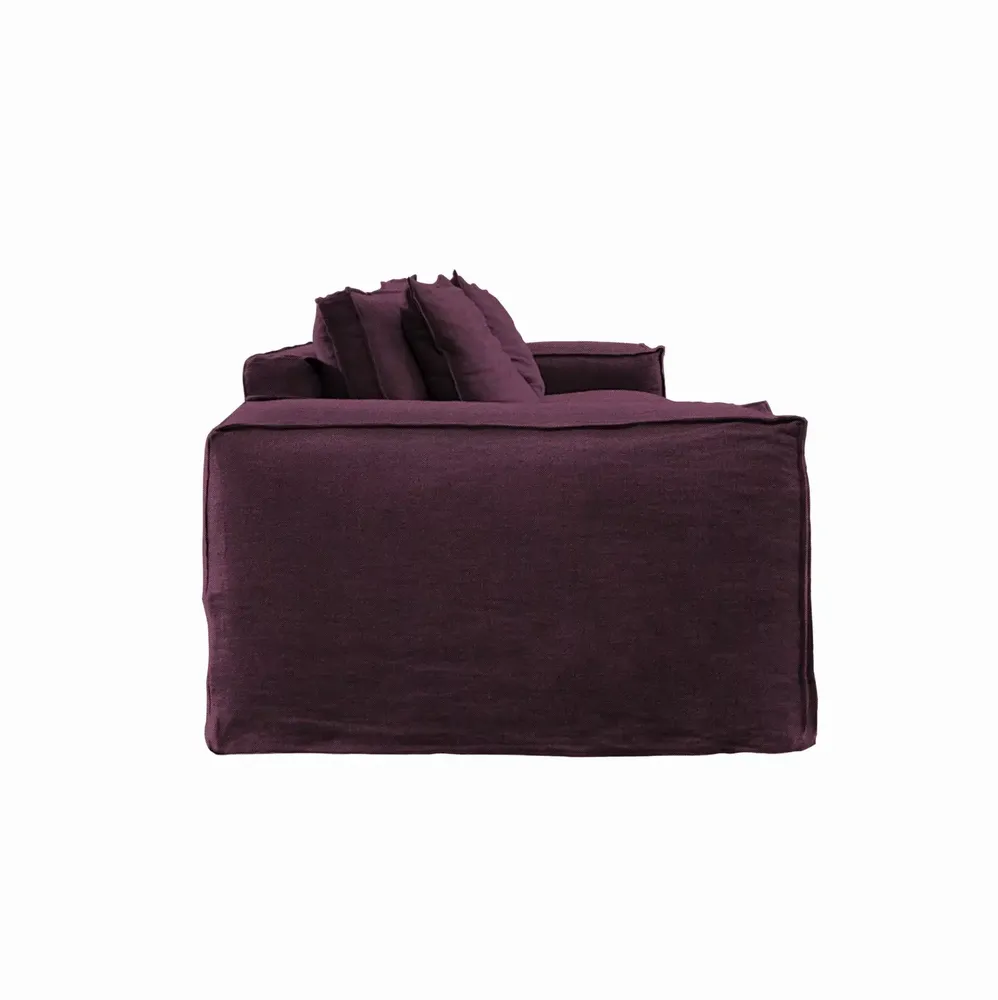 Sofas - Intriguing eggplant Portobello sofa - 3 seats - JOLI JOUR PARIS