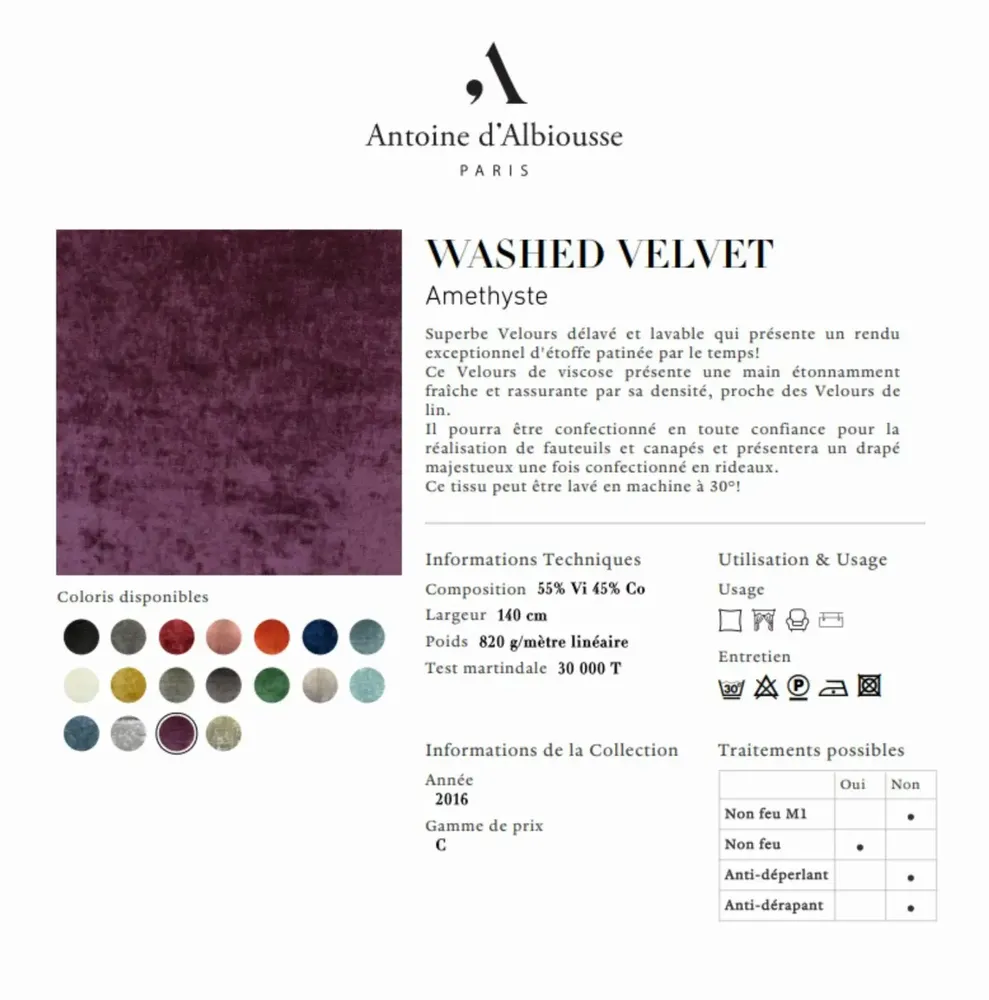 Canapés - Canapé Soho Amethyste - 2 places - JOLI JOUR PARIS