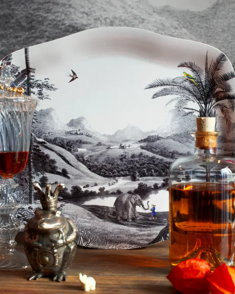 Trays - Rococo Plateau On the banks of the Mekong - PARADISIO IMAGINARIUM