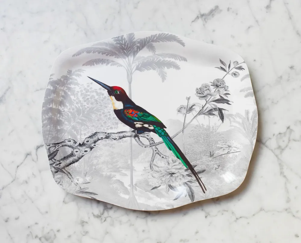 Plateaux - Plateau rococo Jacamar Émeraude - PARADISIO IMAGINARIUM