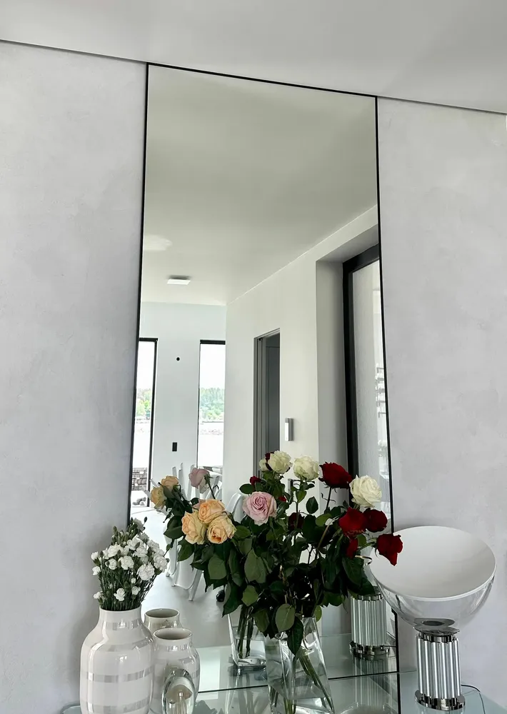Mirrors - Full Length Mirror With Black Frame (50x150cm) - SCANDINAVIAN GLASSFACTORY