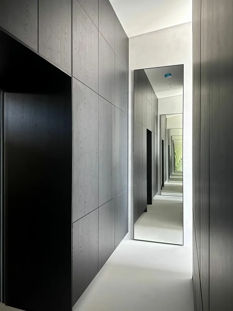 Miroirs - Miroir pleine longueur avec cadre noir (50x200cm) - SCANDINAVIAN GLASSFACTORY
