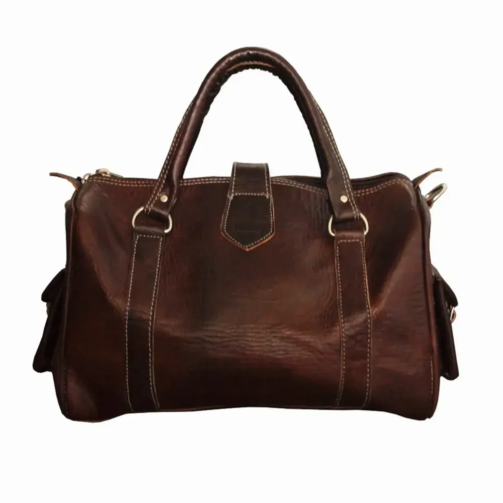 Bags and totes - Women's leather bowling bag - BERBER LEATHER