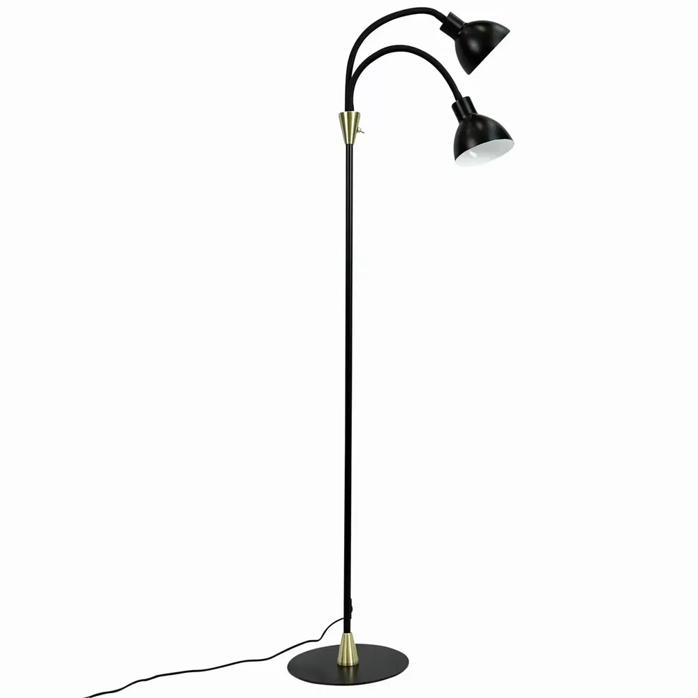 Floor lamps - Lilje Black/ brass Floor lamp - DYBERG LARSEN