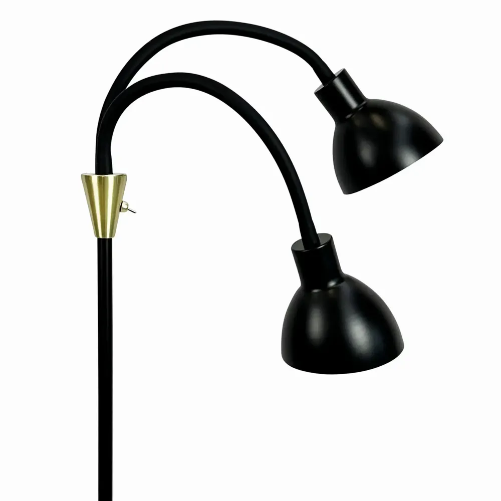 Floor lamps - Lilje Black/ brass Floor lamp - DYBERG LARSEN