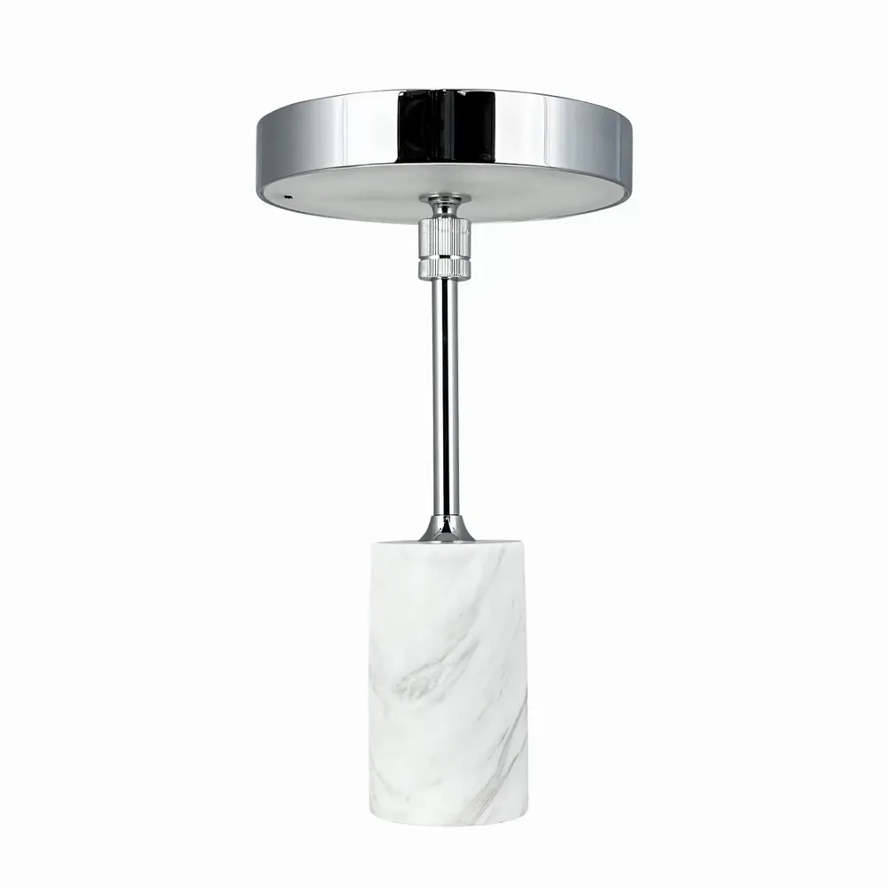 Table lamps - Starlight LED rechargeable table lamp chrome/ white marble - DYBERG LARSEN