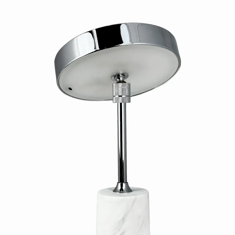Table lamps - Starlight LED rechargeable table lamp chrome/ white marble - DYBERG LARSEN
